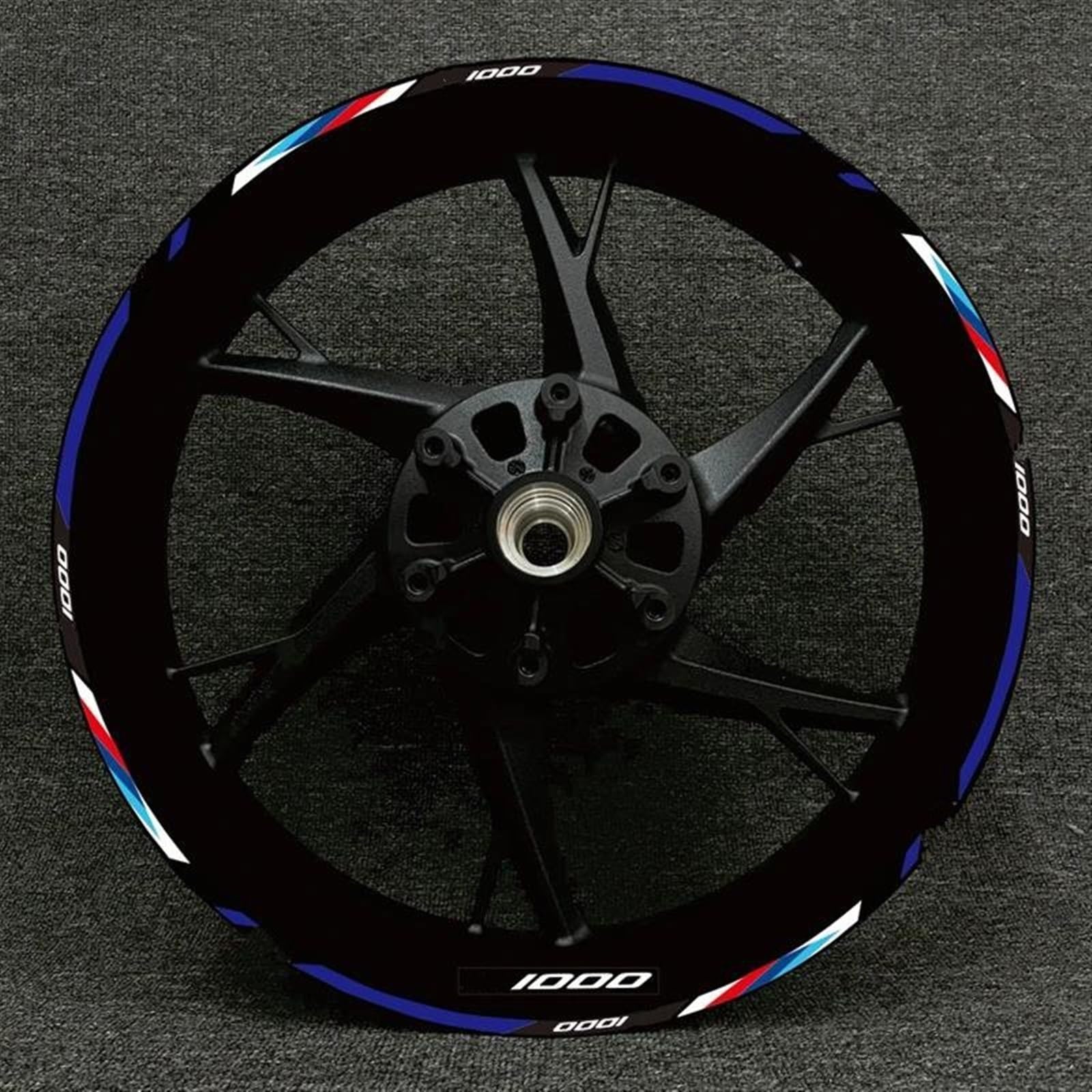 17 Inches Motorcycle Racing Equipment Tire Rim Adhesive Reflective Decal Sticker for BMW S1000XR S1000R 1000RR Motorbike(Color2)
