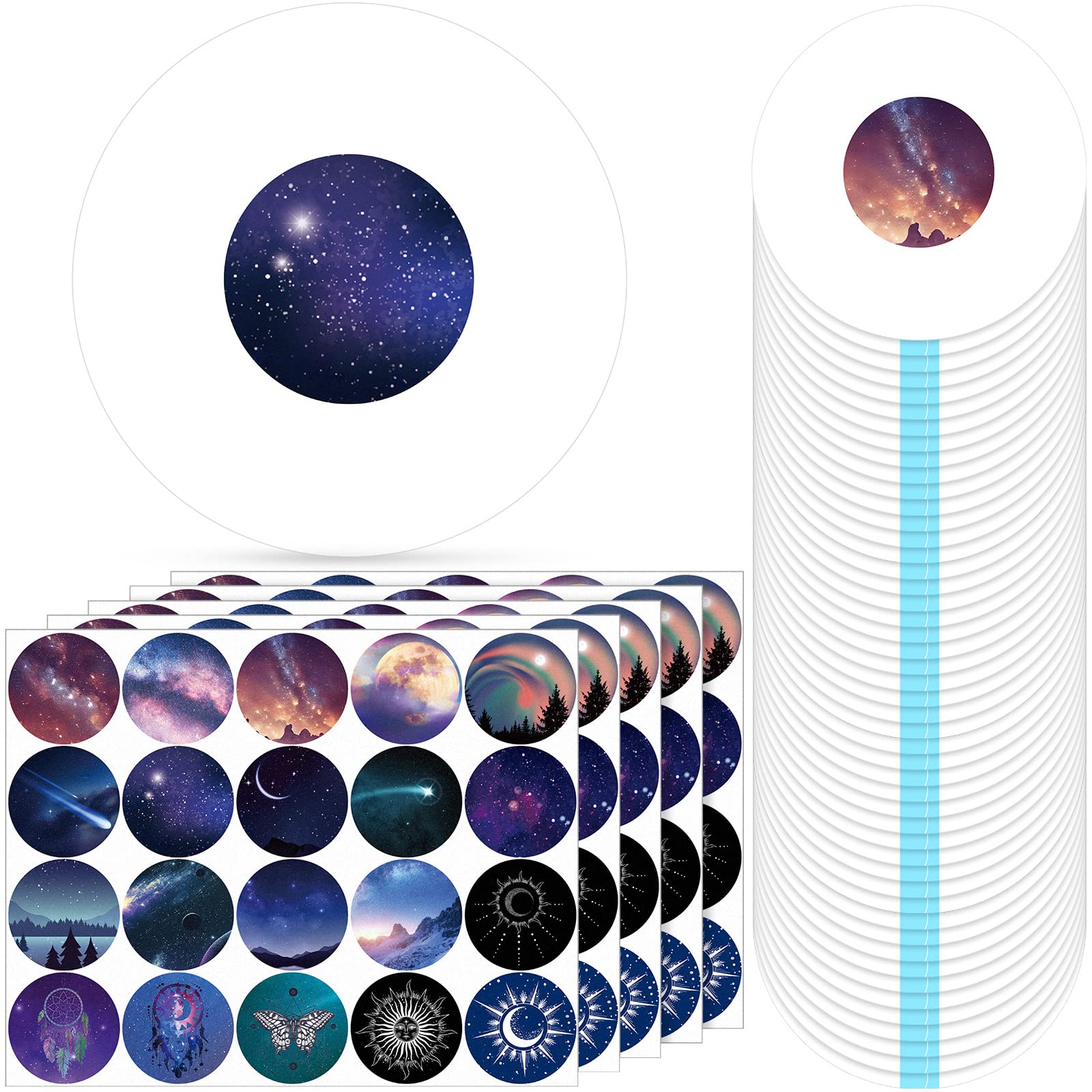 Geiserailie 60 Set Sensor Covers Sets Include 60 Pcs Transparent Adhesive Patches 100 Pcs Waterproof Stickers Long Lasting Without Hole Tapes(Starry Sky Style)