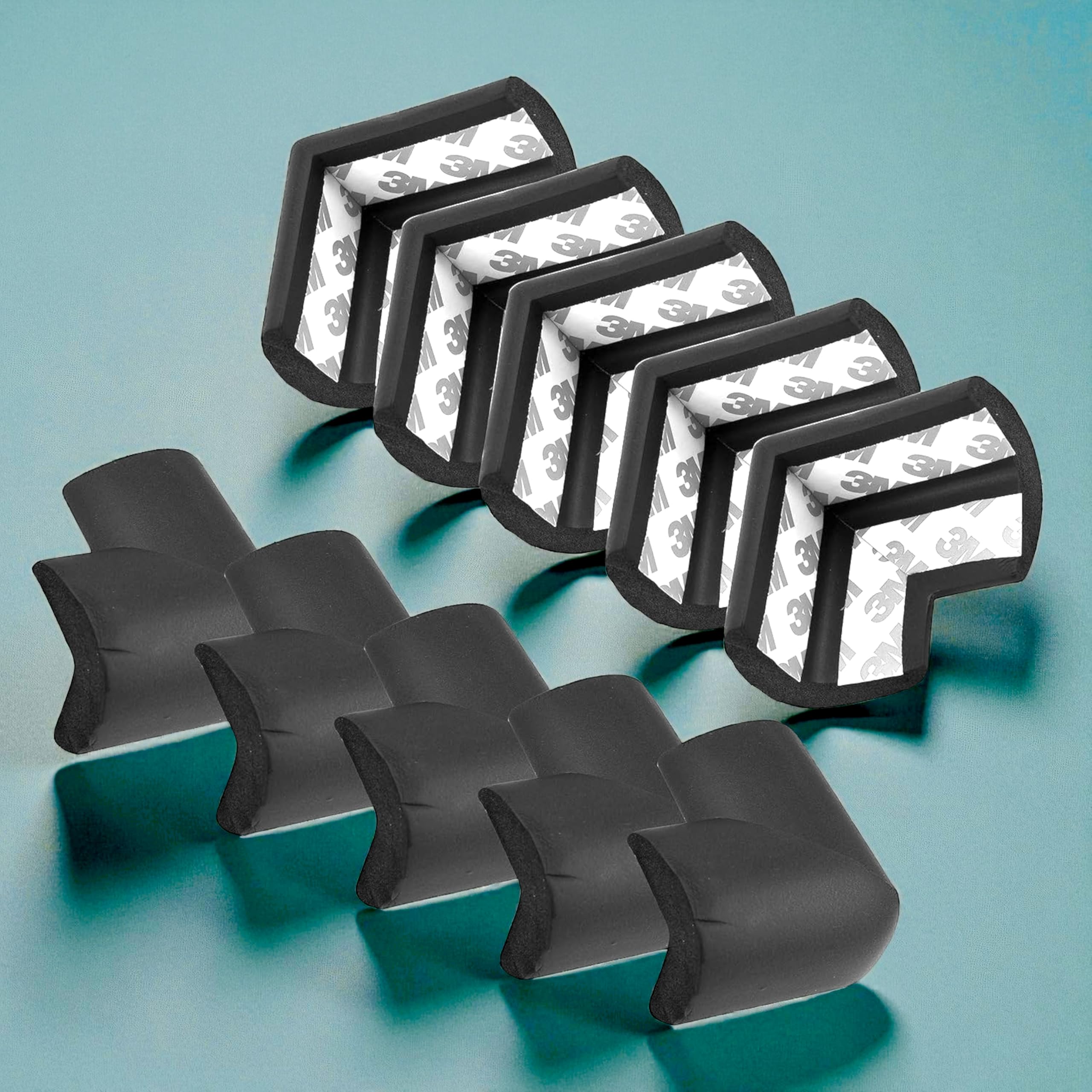 Kiddery Baby Safety Corner Protectors | Nitrile Foam Edge Guards for Furniture, Tables & Sharp Corners | 3M Strong Adhesive| Pack of 10 (Plain, Rabbit, Aeroplane Design) (10, Black, Standard)-image-37