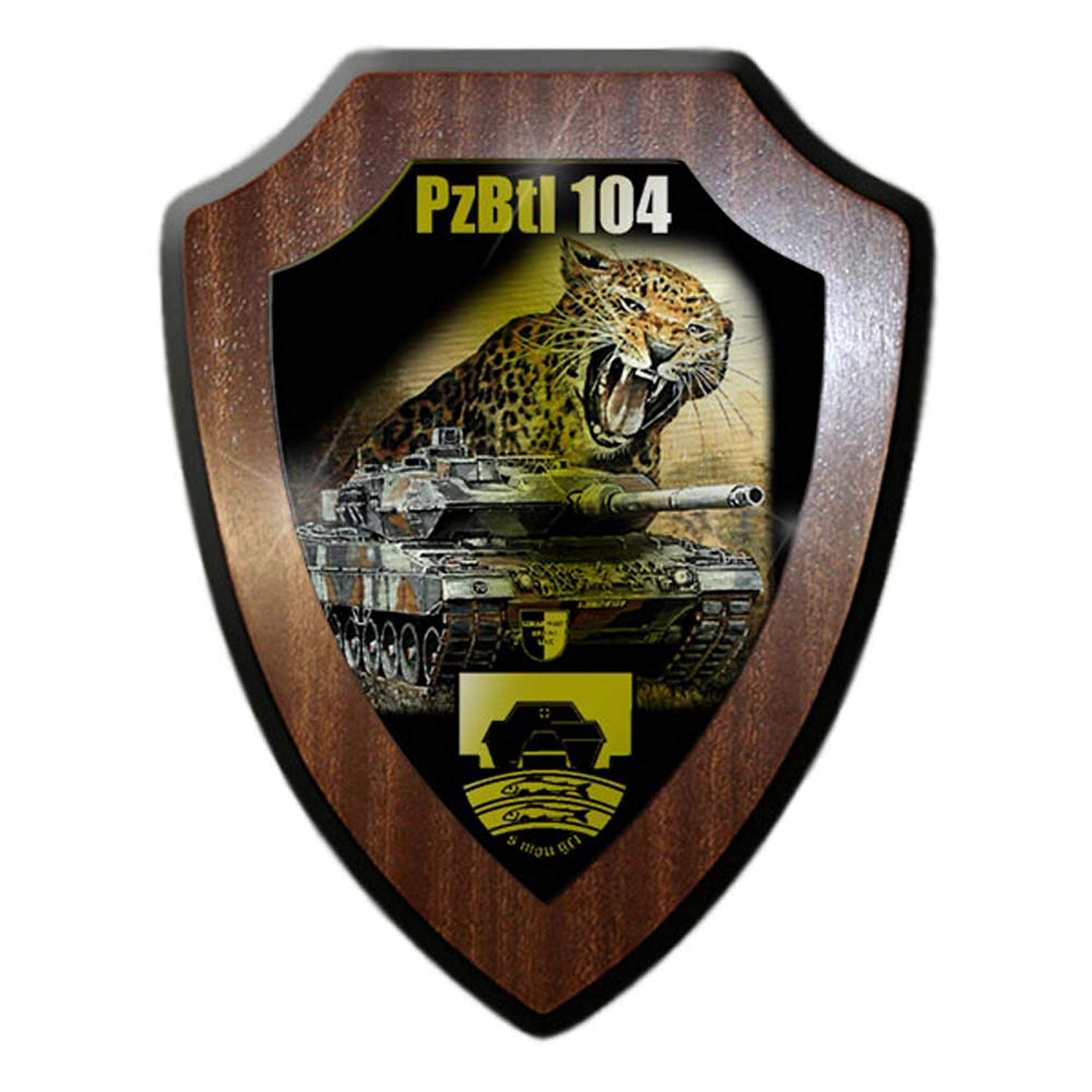 Panneau armoiries PzBtl 104 décorez votre bureau avec le style Leo 2 Panzer