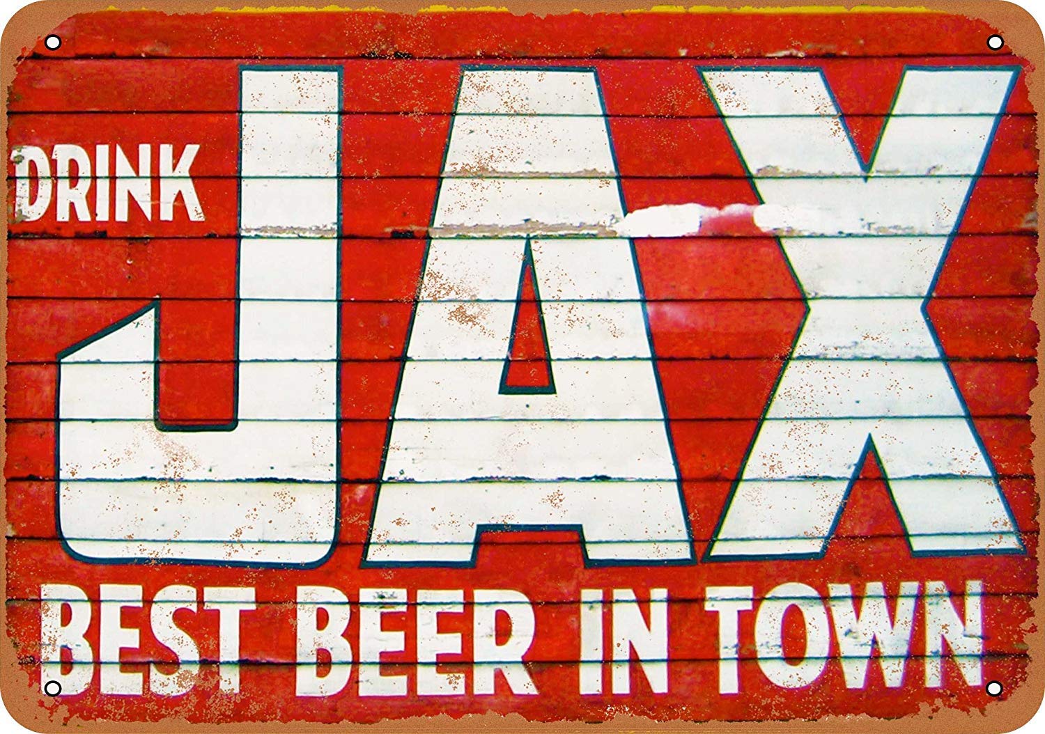 Jax Beer Vintage Look Decorative Metal Signs 8 x 12 Tin Art Wall Decor Aluminum Sign for Home