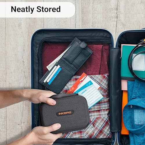 Miniatura 5 de INKBIRD Funda de transporte de 6.7 x 4.7 x 3 pulgadas para termómetro de parrilla IBT-4XS, IBBQ-4T, IBT-4XC, IBT-4XP - Disco duro protector de