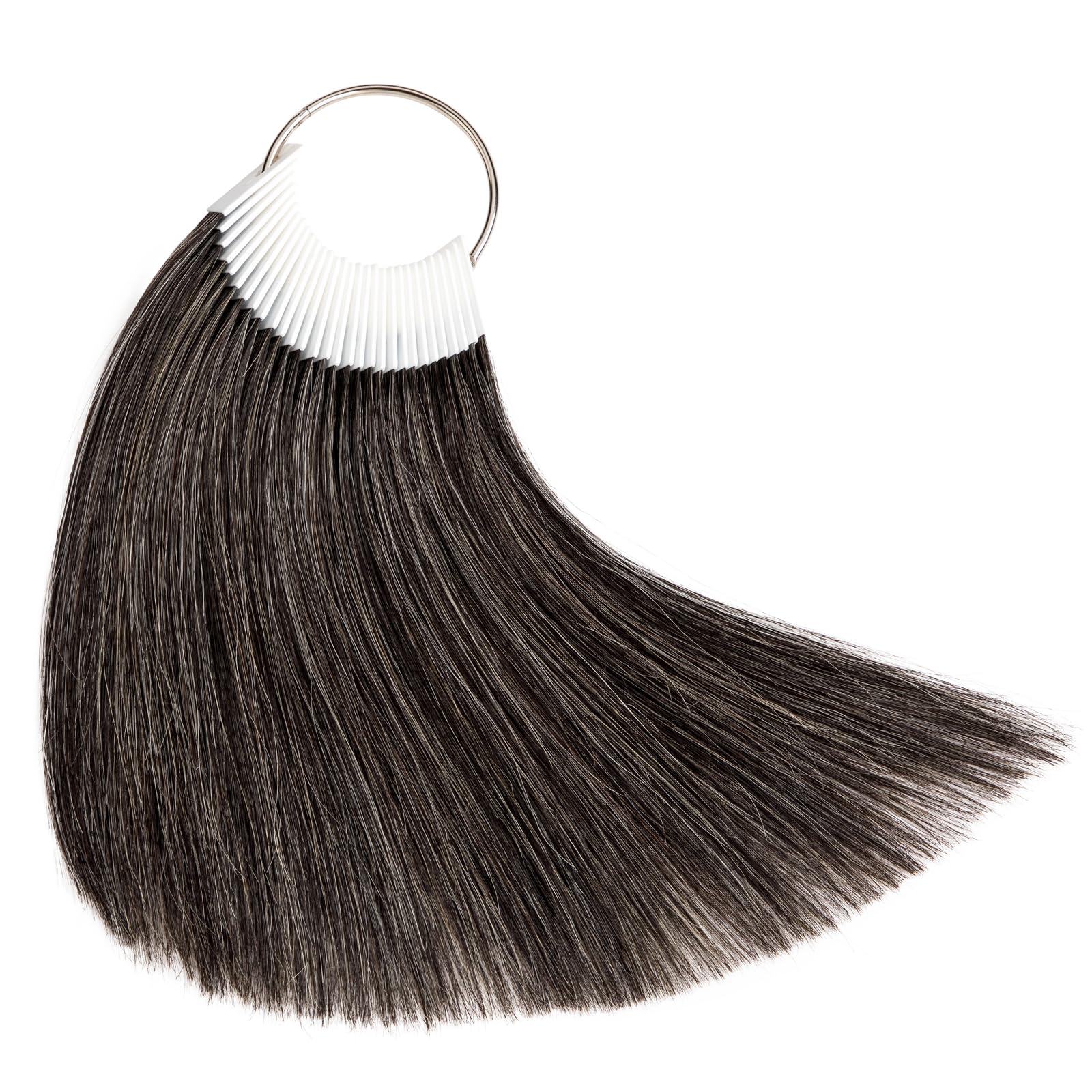 BUMMSEVEN 100％天然人毛 毛束 カラーテスト, 脱色されていないグレー, 計30枚, 長さ約20センチ、美容師 カラー 毛束、 毛染め カラーチャート