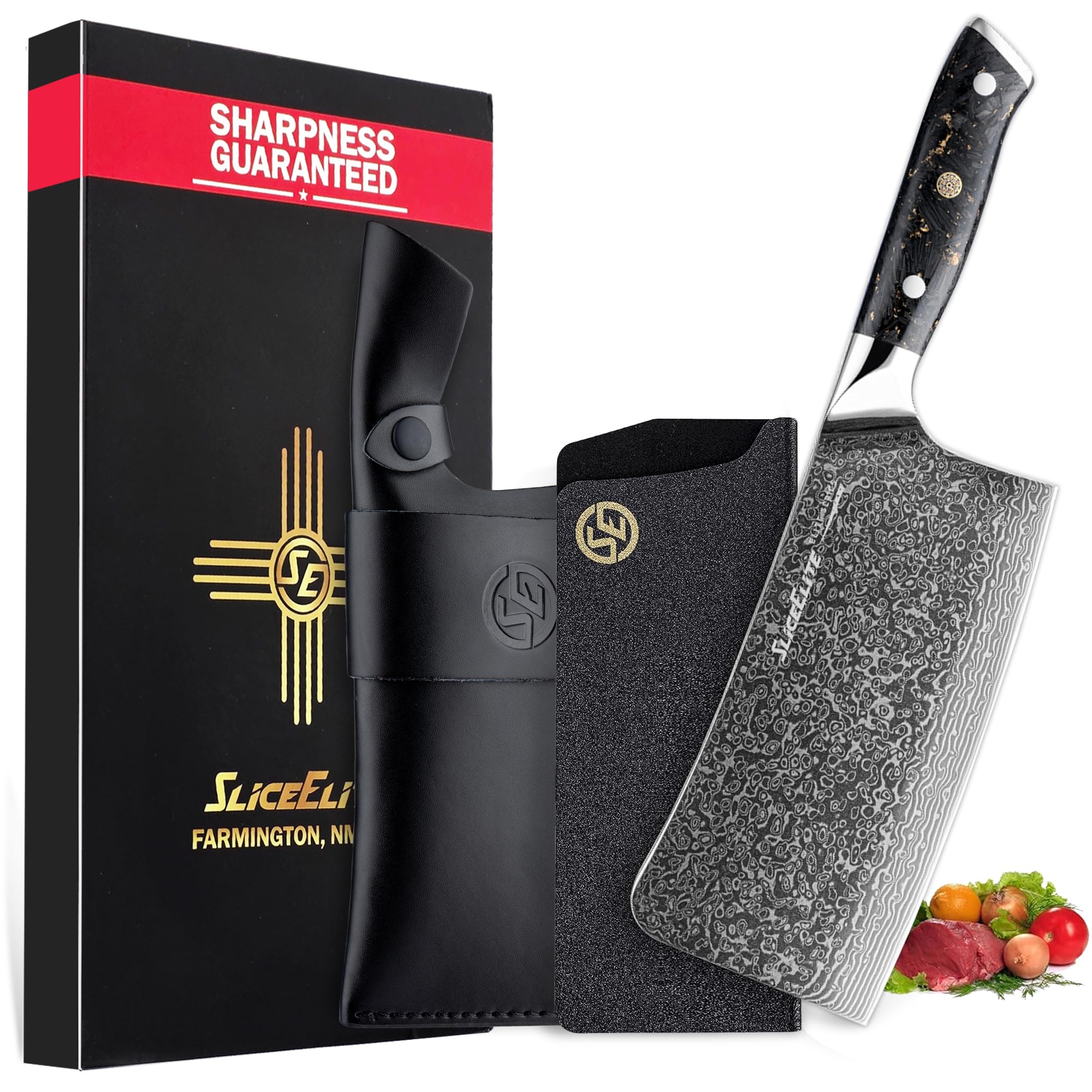 Serbian Chef Knife Vegetable Chopper Meat Cutting Kitchen Knife Food Prep — Amazon image 11