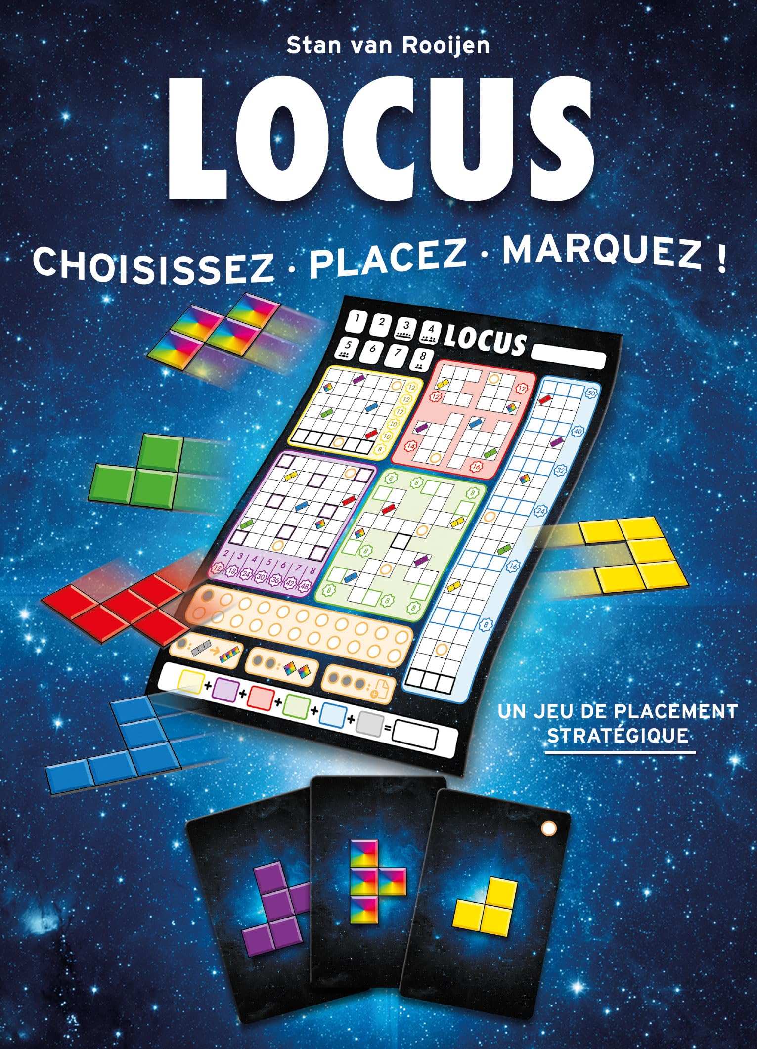 Asmodee - Locus - Tucker's Fun Factory - Strategiczna gra logiczna - Umieszczenie i optymalizacja - od 8 lat - 1 do 5 graczy - 30 min - w języku francuskim