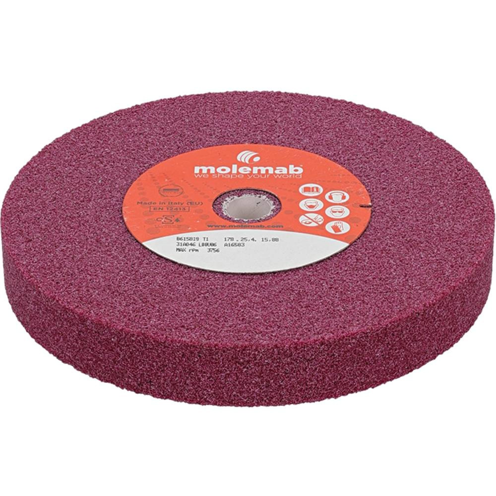 Stens 750 – 011 0.625 "Diámetro interior x 7" Diámetro exterior x 1 "de grosor hoja de la rueda de molienda, 3756 RPM, 46 Grit