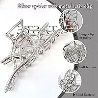 Vista 10 de Pinzas de pelo góticas de murciélago negro para mujeres y niñas, garra de pelo de murciélago gótico de aleación punk negra Y2K para decoraciones