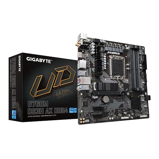 GIGABYTE B760M DS3H AX DDR4 (LGA 1700/ Intel/ B760/ M-ATX/ DDR4/ 2* M.2/ PCIe 4.0/ USB 3.2 Gen 2 Type-C/WiFi 6E/ 2.5GbE LAN/Q-Flash Plus/PCIe EZ-Latch/Gaming Motherboard)