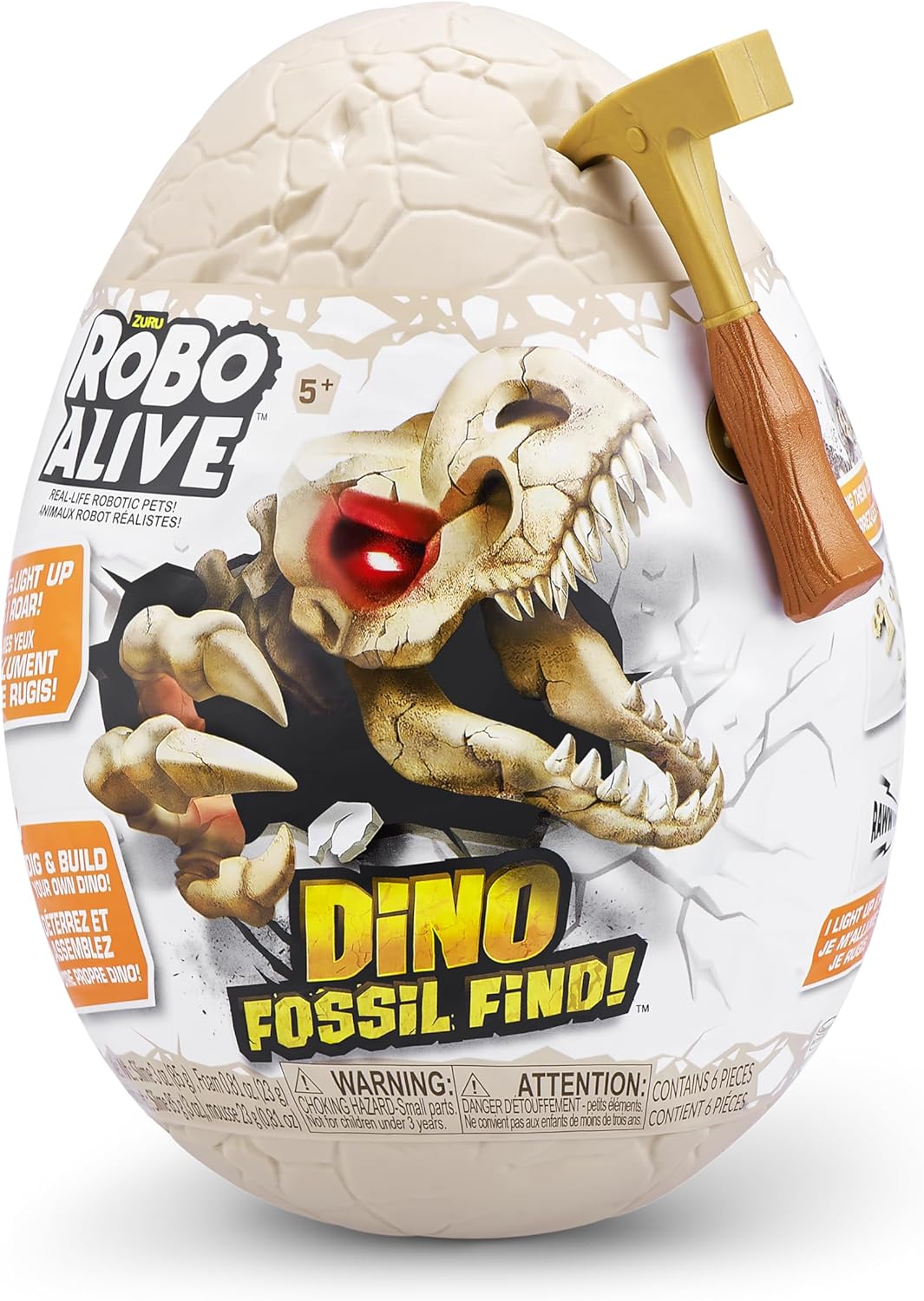 Robo Alive Dino Fossil Find - Ankylosaurus by ZURU Excavate Dinosaur Fossils Digging Kit Collectible Toy with Slime, Multi-Color, (7156E)