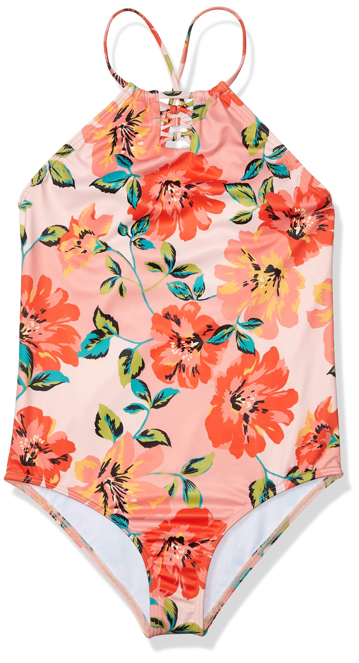 Girls' Beach Bliss One Piece Swimsuit, Multi, 12