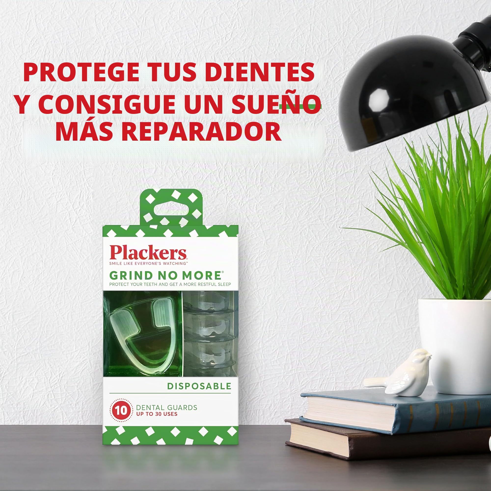 Plackers Grind No More Protector de noche dental para moler los dientes, 16 unidades