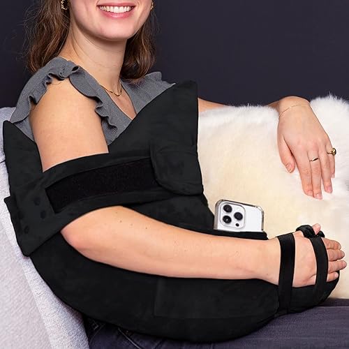 Miniatura 12 de MOYOAMA Almohada Post Cirugía de Hombro con Bolsillo - Almohadas para Puño Rotador para Dormir, Artículos Imprescindibles Después de la Cirugía