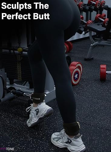 Miniatura 3 de FYYTONE Correa de tobillo (par) para máquina de cable, tobillo para patadas, extensiones de piernas, ejercicios de la parte inferior del cuerpo,