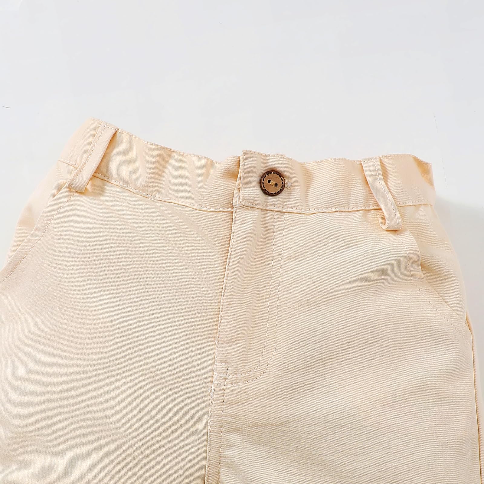 Yanmucy Ensemble de Vêtementsd 'été pour Bébé Garçon Polo à Manches Courtes pour Garçon Short Solide à Taille élastique Vêtements T Shirt Tops Shorts Casual 1-6 ans