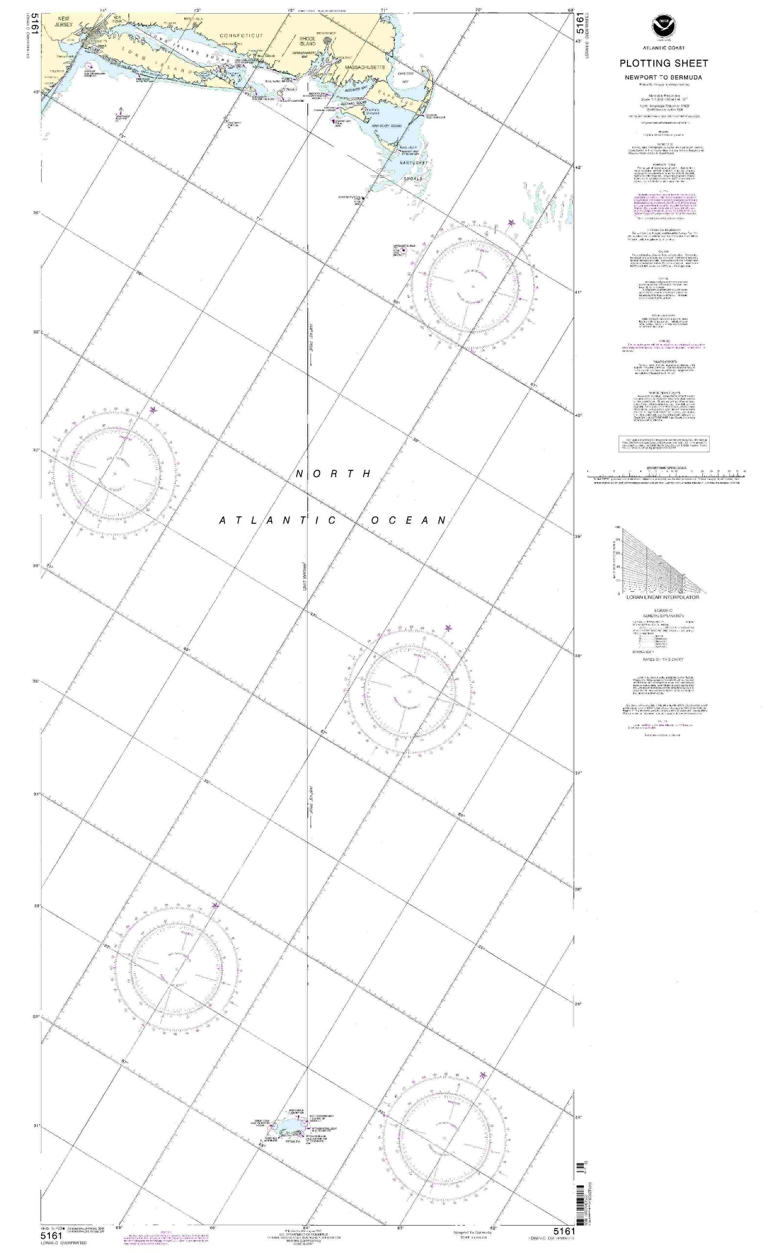 5161--Newport, Rhode Island to Bermuda (plotting sheet)