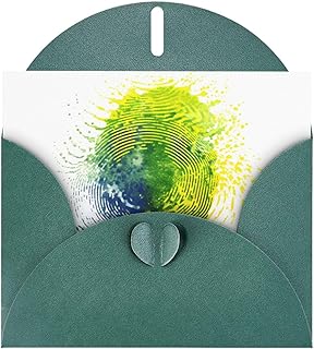 Dark Green Greeting Card Brazilian fingerprint Pattern for Festive Birthday Party Invitation