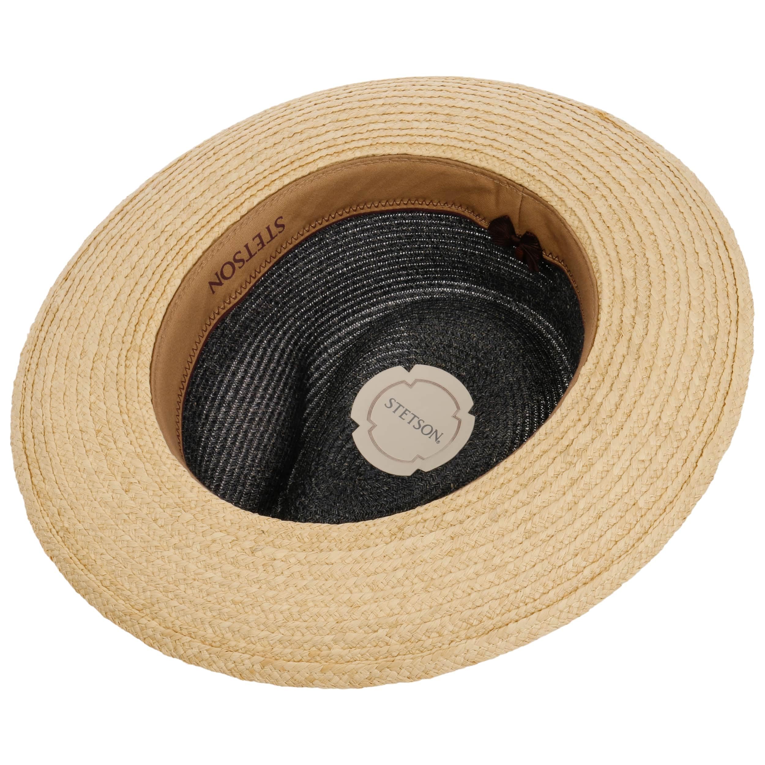 Stetson Toyo Raffia Fedora Strohhut Ripsband Mehrfarbig Damen und Herren Frühling Sommer