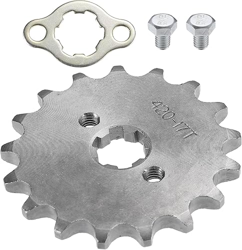 X AUTOHAUX 1 juego de 420 estilo 17 dientes 0.669 in ID motocicleta piñón delantero motor apto para motocicleta 50cc 70cc 110cc 125cc motocicleta