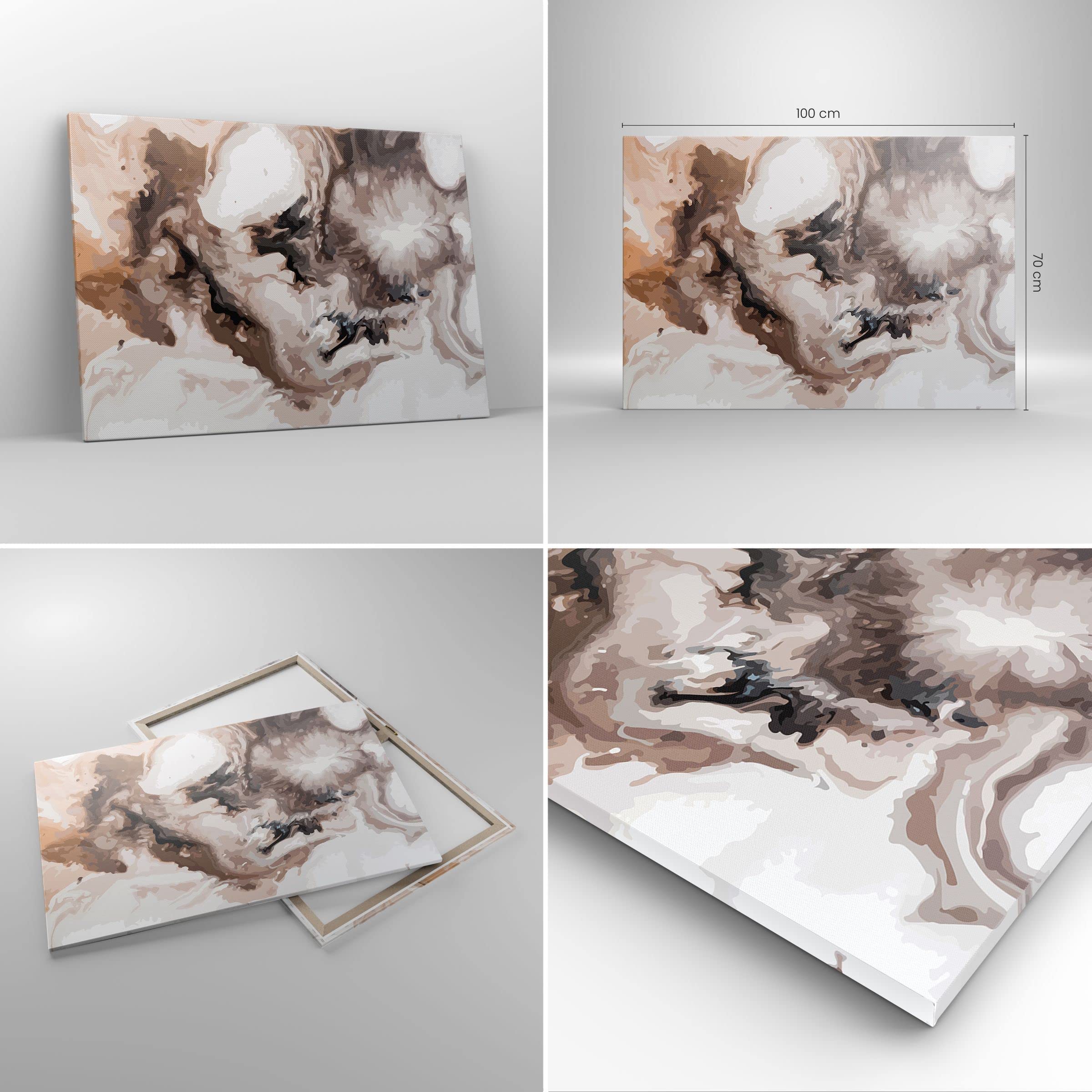 Quadro Su Tela 100x70cm – Stampe Wall Art Astratto Fumo Minimalista, Decorazione Murale Moderna Per Soggiorno, Cucina E Camera Da Letto, 1 Pannello Pronto Da Appendere
