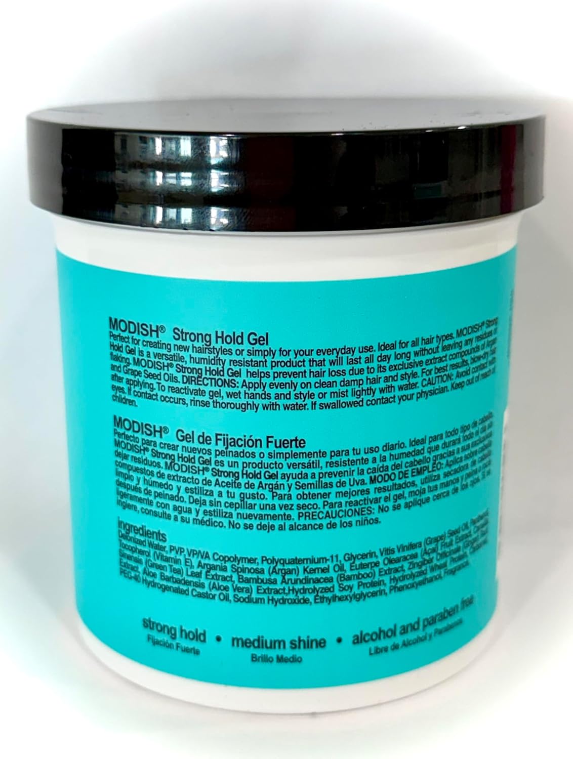 Hair Gel, Strong Hold with Argan Oil, Alcohol FREE, (Set of 2) 16.oz