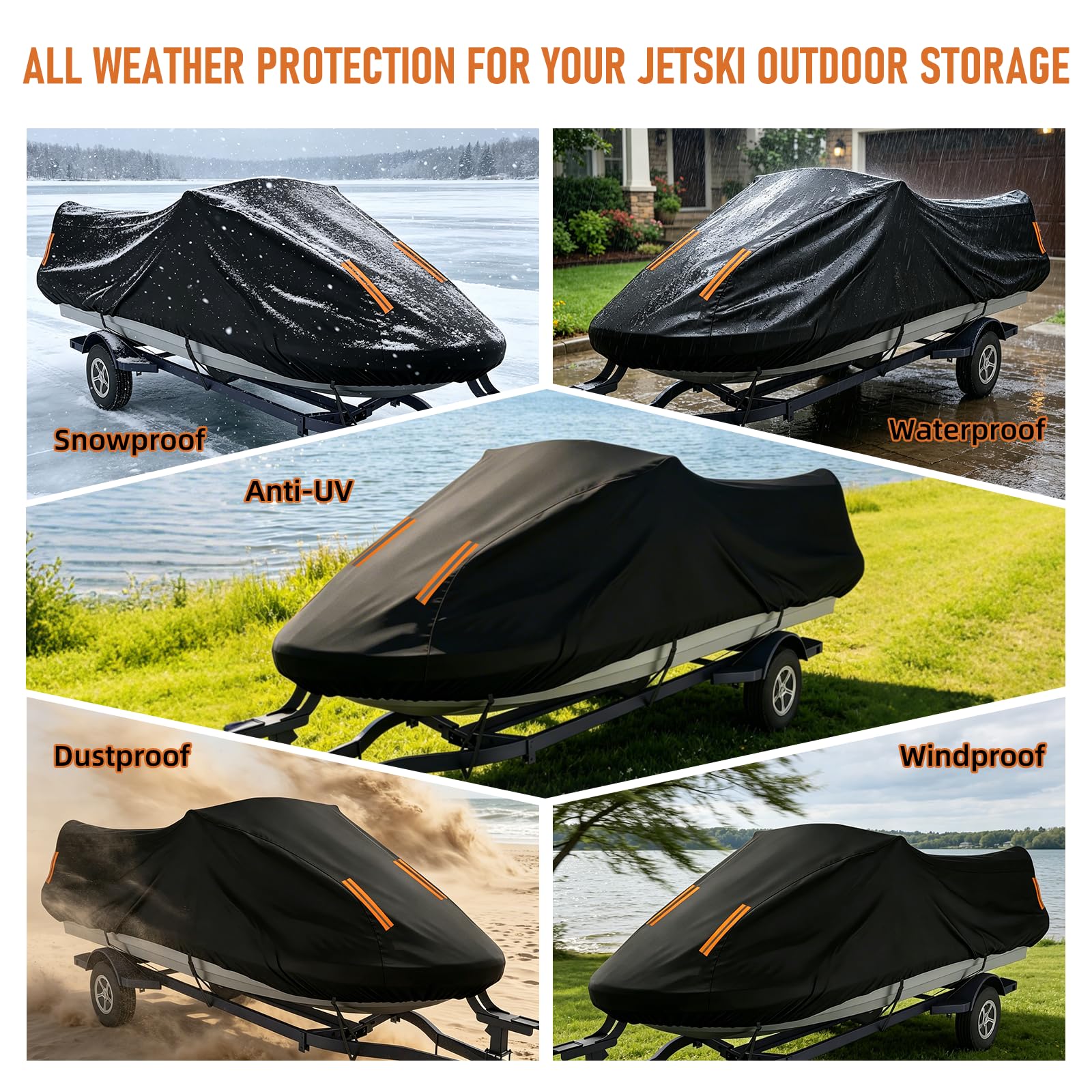 Funda Impermeable para Moto acuática para Sea-Doo GTX 300 2022-2024,Fundas Motos acuáticas 300D Oxford,Resistentes Rayos UV y para Todo Tipo de Clima con Bolsa de Almacenamiento