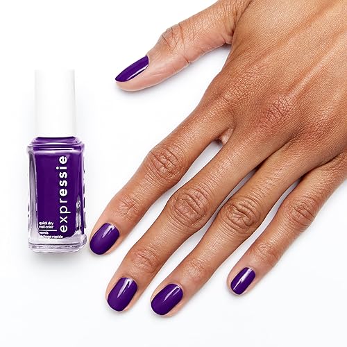 Miniatura 8 de essie Expressie - Esmalte de uñas vegano de secado rápido, morado vibrante con matices azules, sin tiempo de pausa, 0.33 onzas