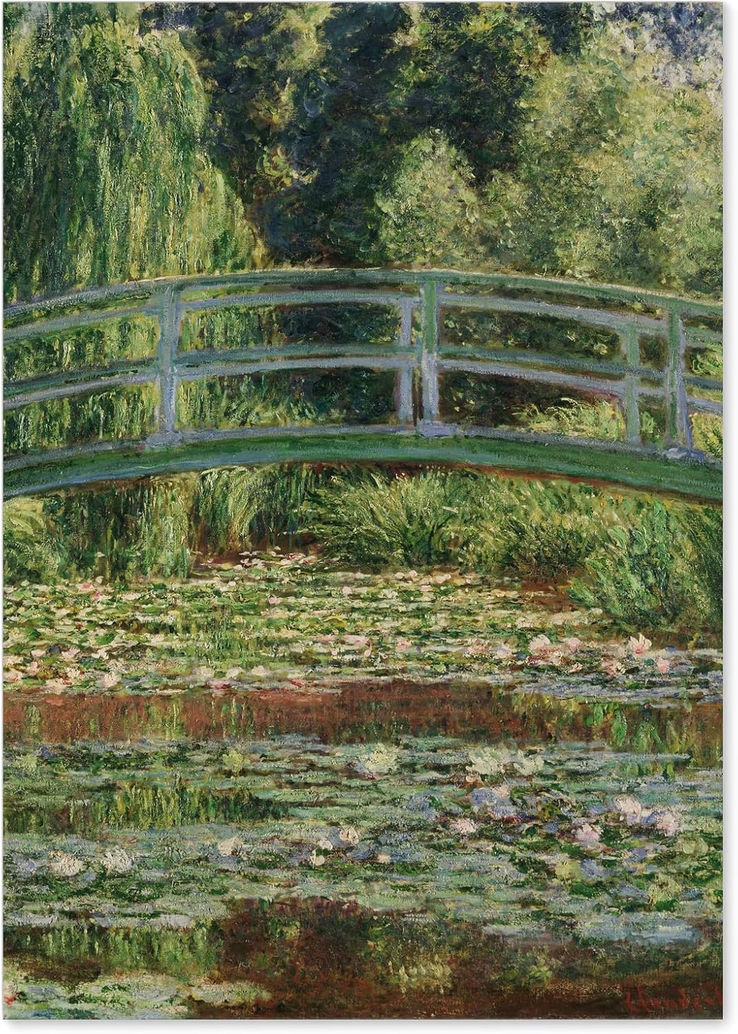 ポスター クロード モネ 絵画 ジヴェルニーの日本の橋と睡蓮の池 A3 インテリア 壁紙用 壁紙 おしゃれ アートポスター 開店記念セール