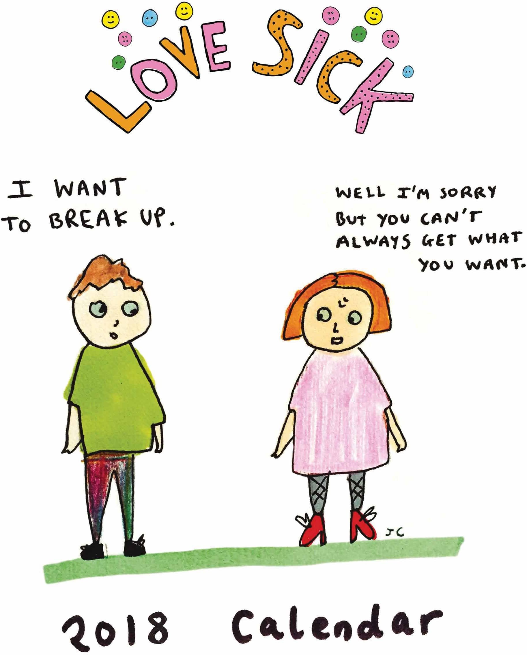 Love Sick Square Calendar 2018