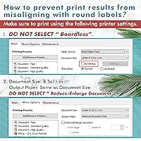 Vista 2 de Koala Round Labels 2 Inch, Matte Waterproof Printable Circle Stickers for Inkjet and Laser Printer, 240 Circle Labels for Brand Logo, Bottle, Jar