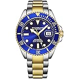 Stuhrling Original Men's Dive Watch, Swiss Movement, Stainless Steel, Blue Dial, Stainless Steel Bracelet, 100M Water Resistant
