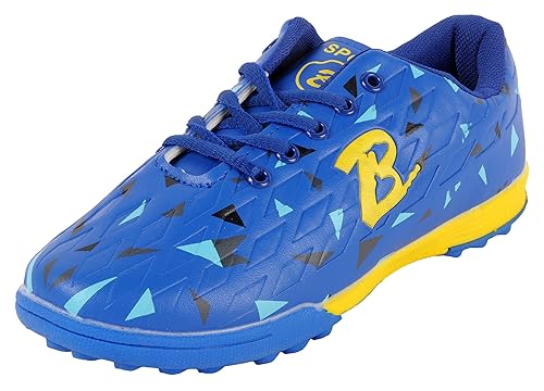 Yellow Bee Football Sneakers for Boys, Blue, 3, 9-10 Years