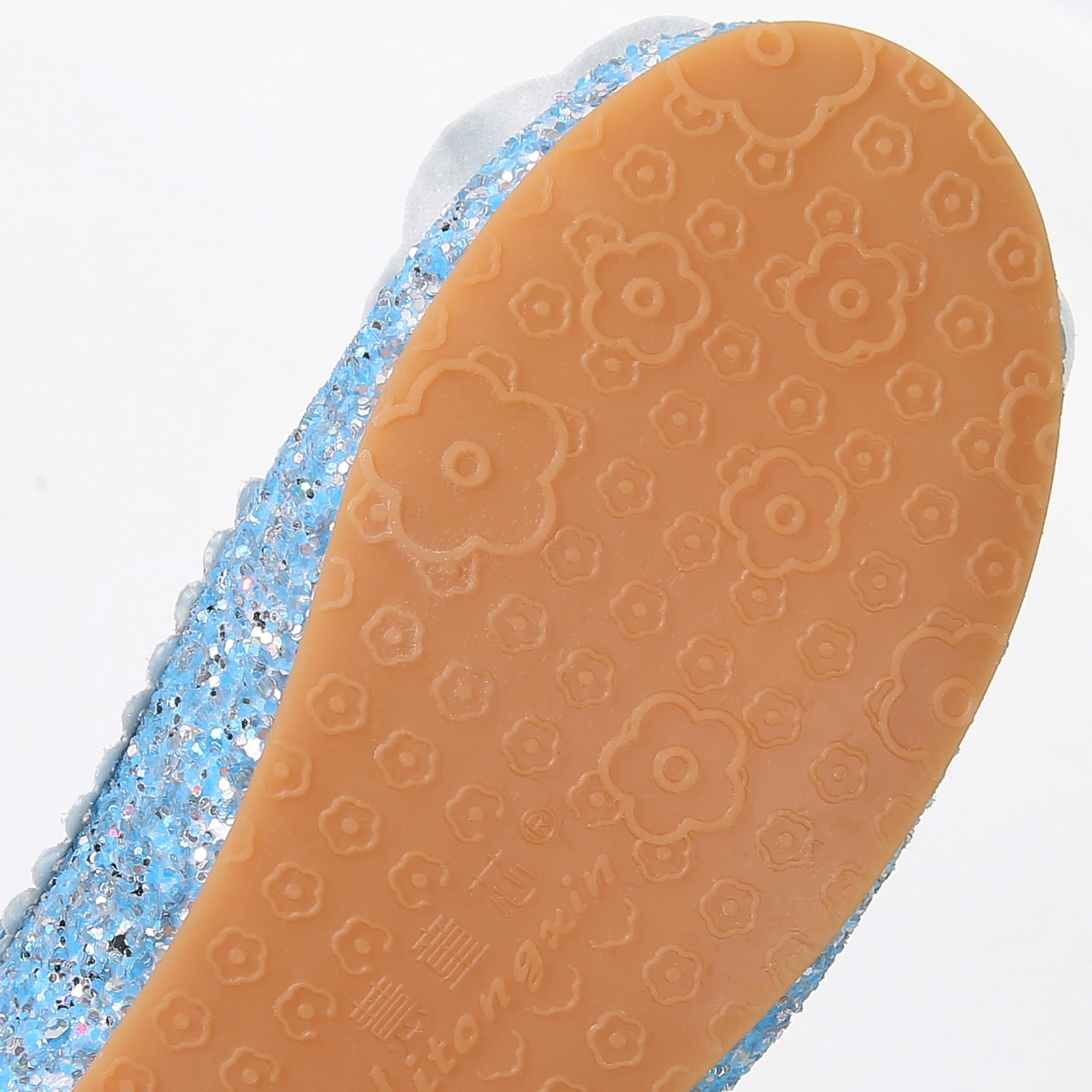 Zapatos de Vestir Niña Princesa Zapatos de Disfraz Punta Cerrada Navidad Cumpleaños Regalo Sandalias de Vestir Sin Tacón Lentejuelas Cosplay Carnaval Halloween