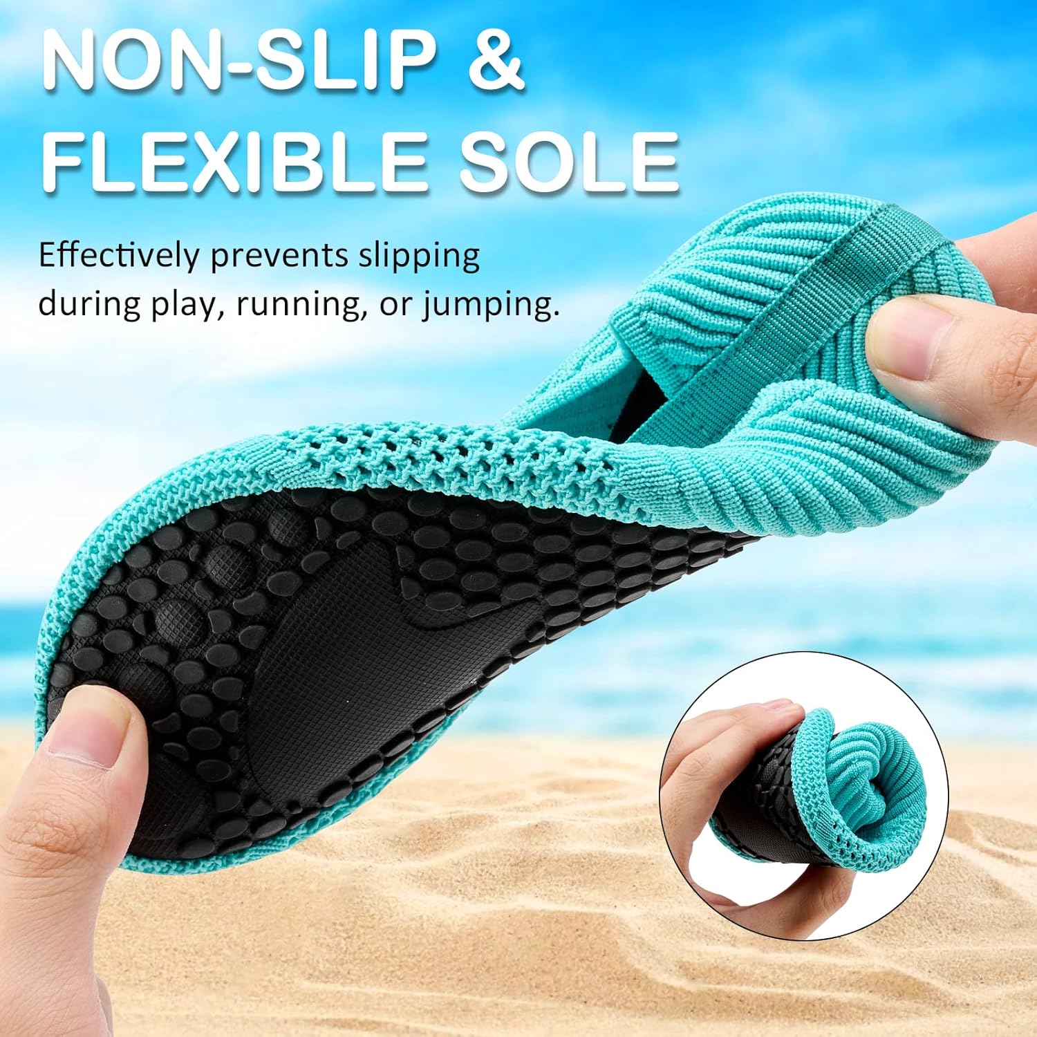 ANLUKE Kids Water Shoes Girls Boys Slippers Swimming Shoes Barefoot Quick Dry Aqua Socks - Image 5