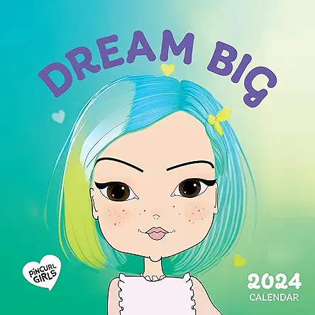 2024 Inspirational Wall Calendar for Girls - Monthly...