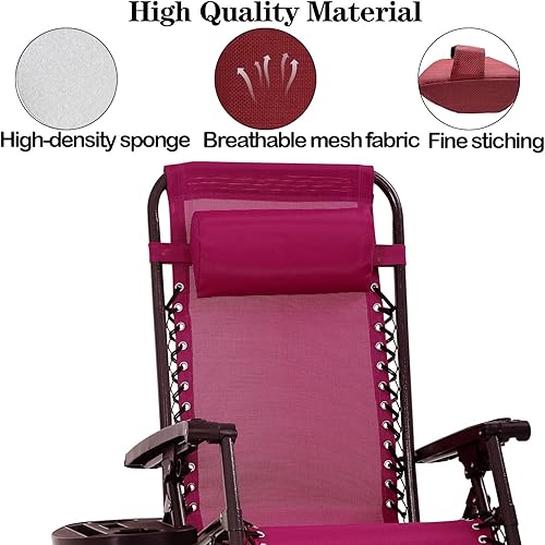Miniatura 5 de Ostlttyn Zero Gravity - Almohada de repuesto para silla con banda elástica, cojín acolchado universal suave extraíble para silla de gravedad cero,