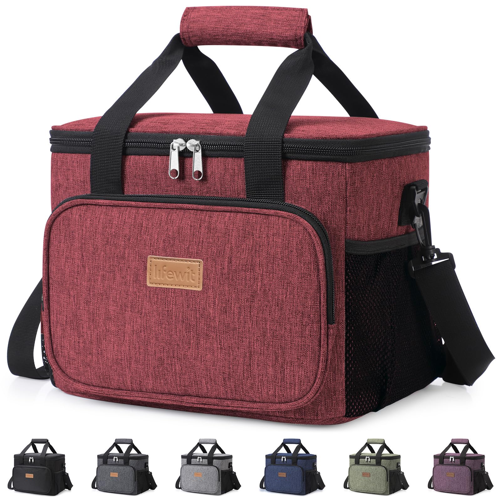Lifewit Kühltasche klein unterwegs, Isolierte Cooler Bag Lunchtasche faltbar für Herren und Damen, wasserdichte Thermotasche Umhänge für Essen, Bier, Arbeit, Strand, Reise
