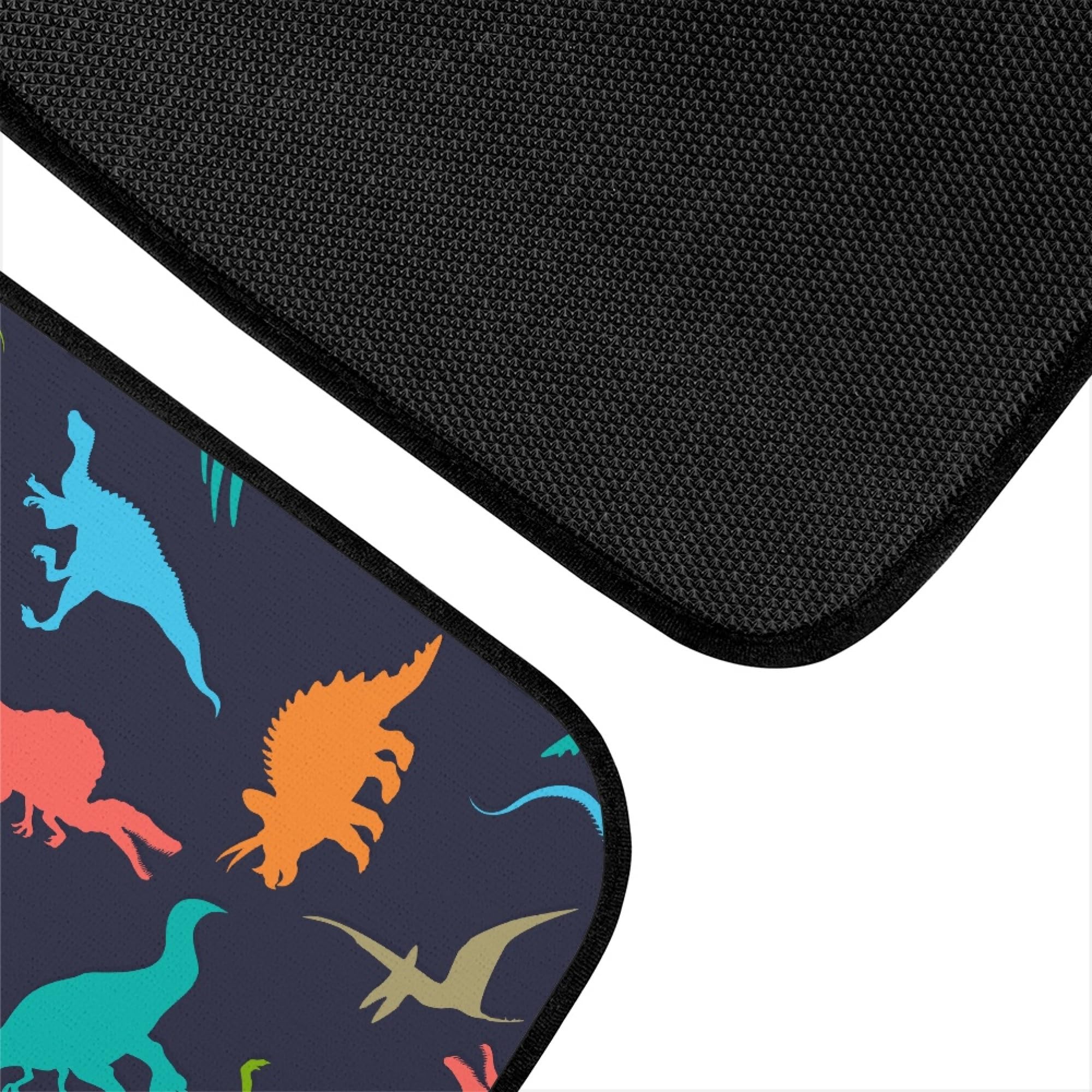 YINGQIGUAN Cartoon Dinosaur Car Floor Mats Carpet Universal Colorful Dinosaur Silhouettes Doodles Illustration Floor Mats for Cars Vehicle — view 5