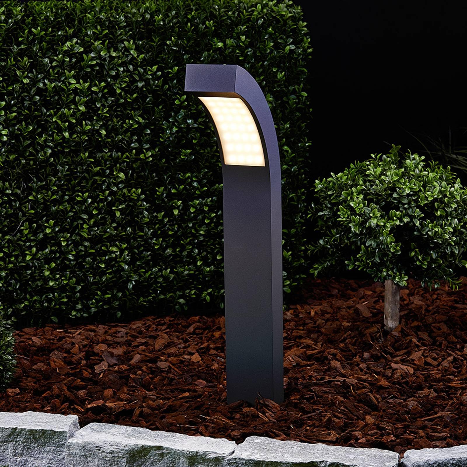 Lucande LED Sockelleuchte, Wegeleuchte außen Höhe: 60 cm Sockellampe Garten spritzwassergeschützt IP54 4,2W Aussenleuchte