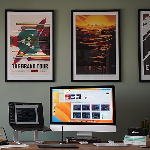 Miniatura 7 de Abtgt Juego de 3 marcos para póster de 24 x 36 pulgadas, para exhibir fotos de 20 x 30 pulgadas con paspartú o de 24 x 36 pulgadas sin paspartú,