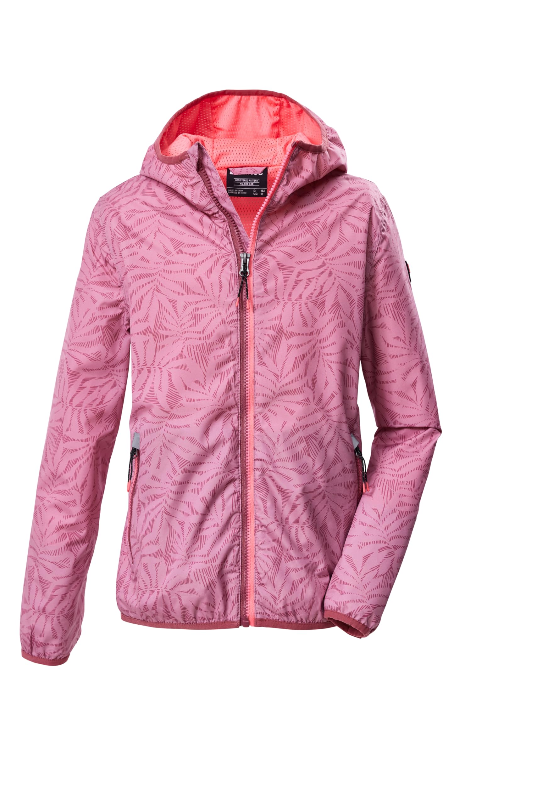 Killtec Mädchen Kos 163 Grls Jckt Funktionsjacke/Regenjacke wasserdicht mit Kapuze