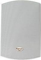 Klipsch AW-525 All-Weather Outdoor Speakers Pair - White, High-Efficiency Horn-Loaded for Patios & Pools