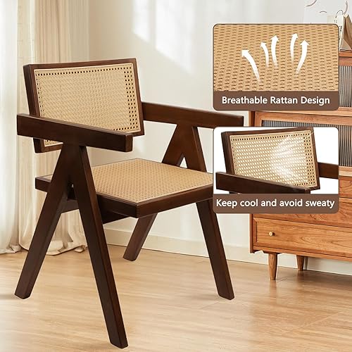 Miniatura 5 de CLATINA Juego de 2 sillas cómodas de terciopelo azul con reposabrazos y patas de metal dorado sólido para comedor, sala de estar, conferencias,