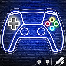 Gamer Neon Sign, Gamepad Shaped LED Neon Sign for Gamer Room Decor, Gaming Neon Sign for Boys Room Decor, Neon Gaming Sign for Gaming Wall Decor, USB Powered Gamer Gifts for Teens, Boys, Kids