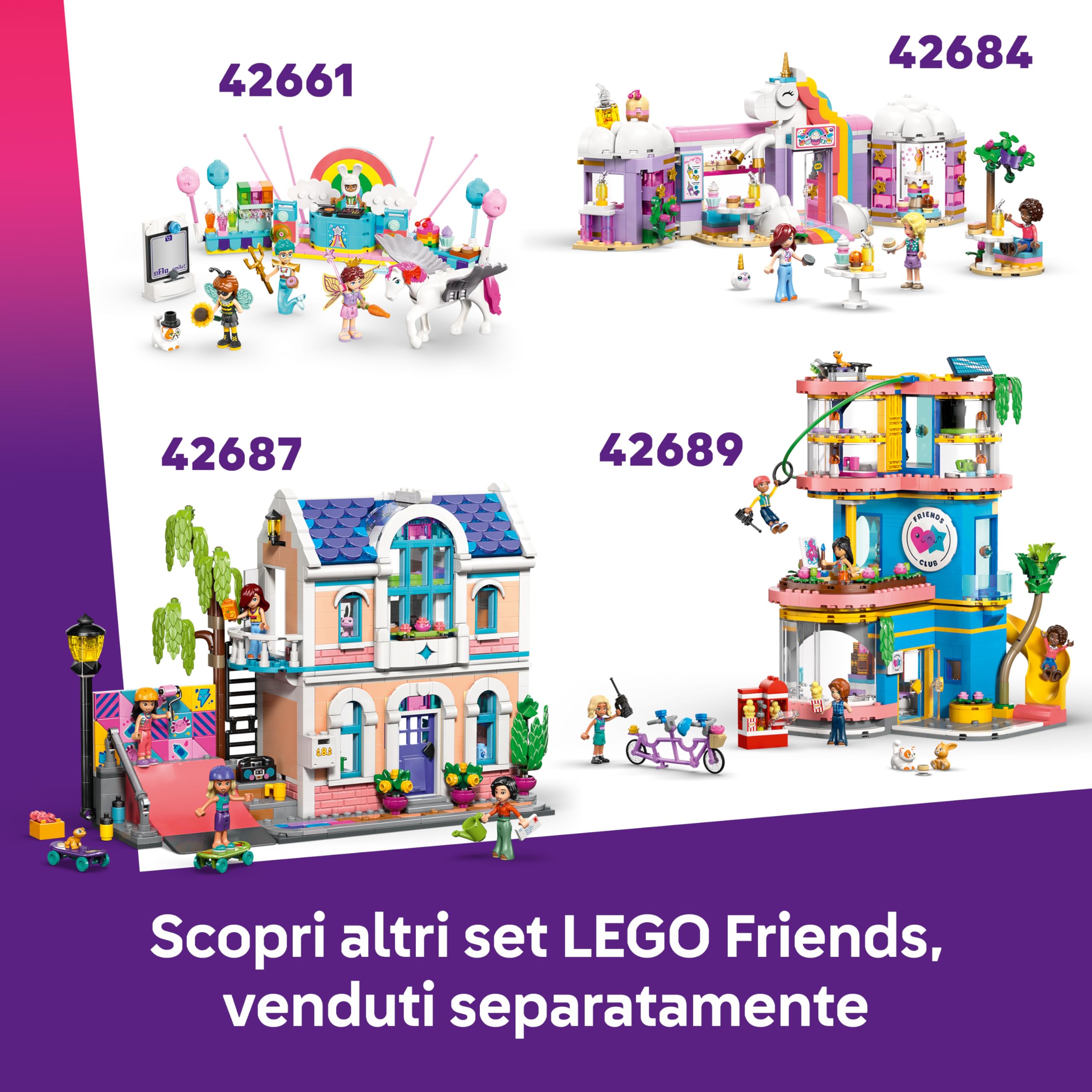 LEGO Friends Fashion Show di Heartlake City - Giocattolo per Travestimenti con 3 Mini Bamboline, Passerella, Abiti Personalizzabili con Accessori - Regalo Creativo per Bambine da 7 Anni in su - 42685