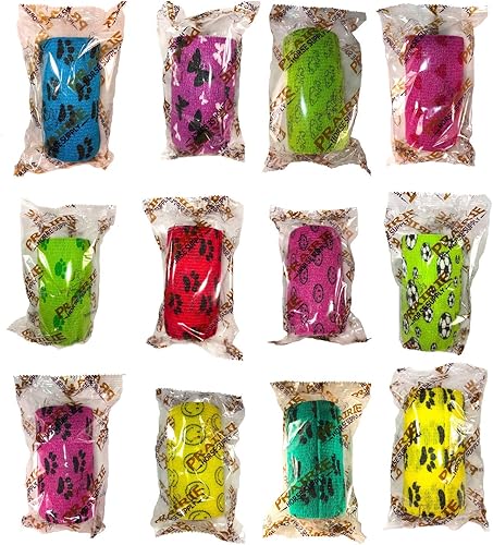 Miniatura 86 de Cinta adhesiva para veterinarios (negro) (paquete de 2) (4 pulgadas x 15 pies), autoadhesiva, adherente, cohesiva, flexible, autoadhesiva, rollo