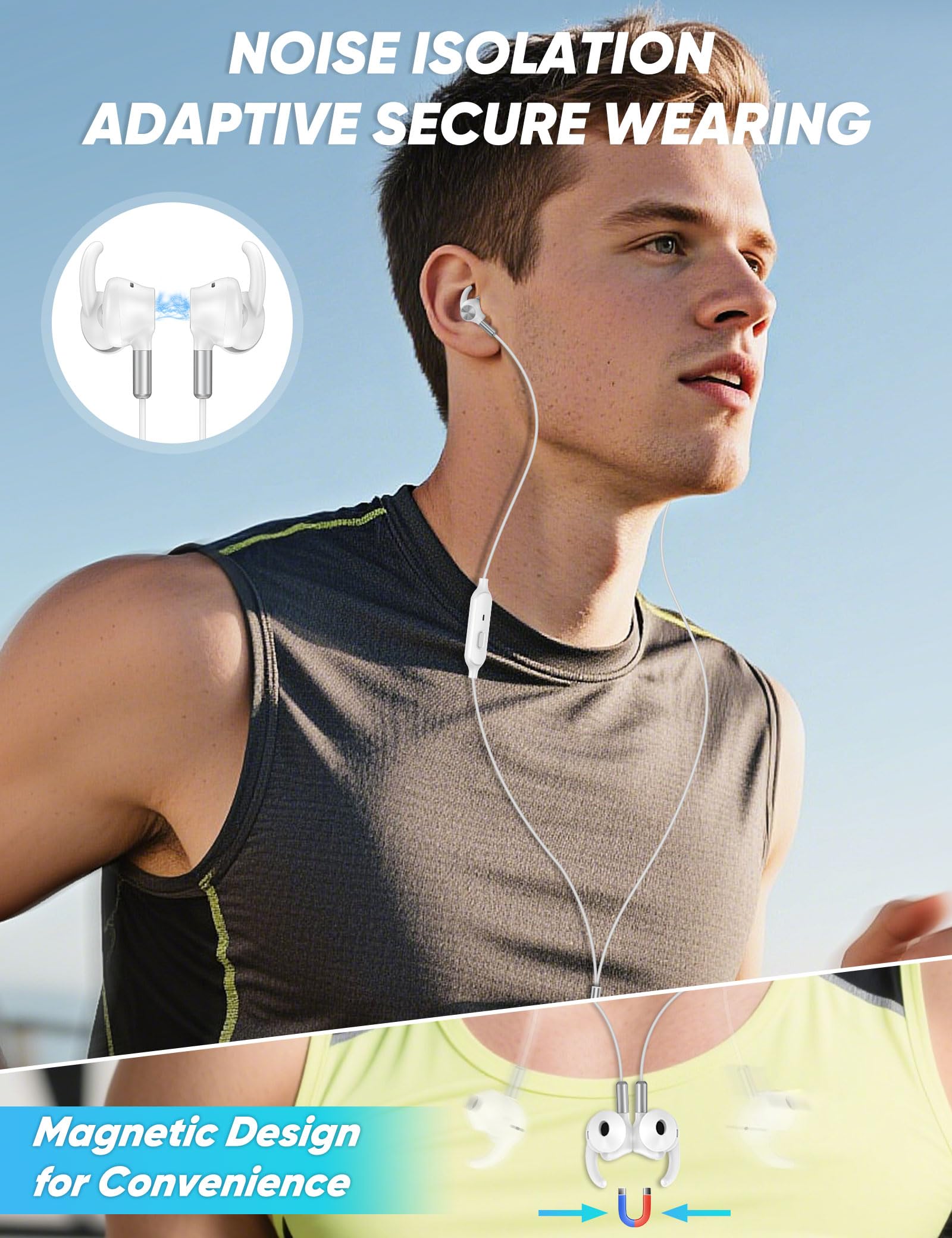 TOPAUX Auricolari in-ear con cavo da 3,5 mm con cancellazione del rumore, con microfono, per Steam Deck Chromebook, PC, computer, jack da 3,5 mm, cuffie da gioco con cavo, per Moto G 5G Stylus Play