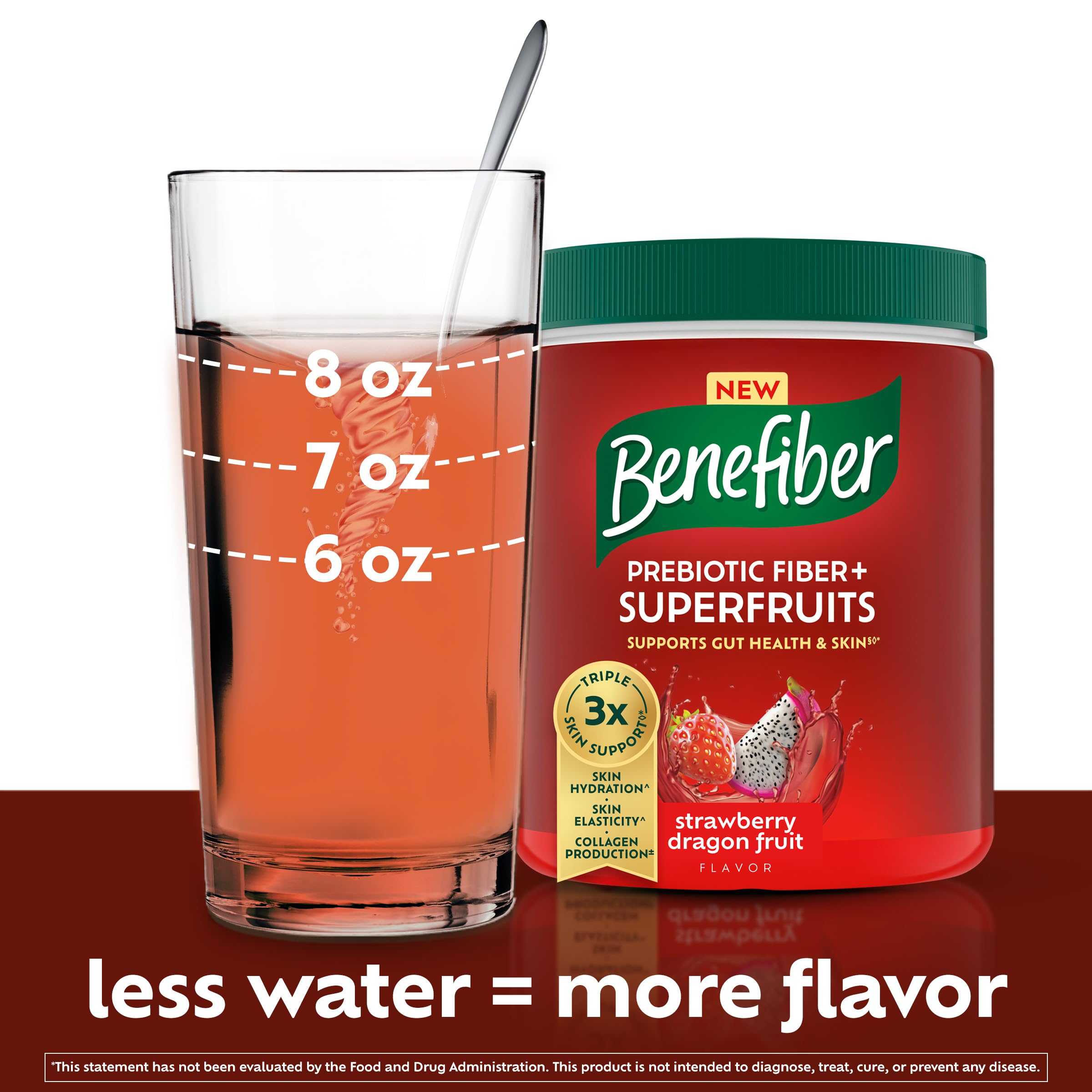 Benefiber Prebiotic Fiber + Superfruits, Strawberry Dragon Fruit, 8.8 oz — Amazon image 4