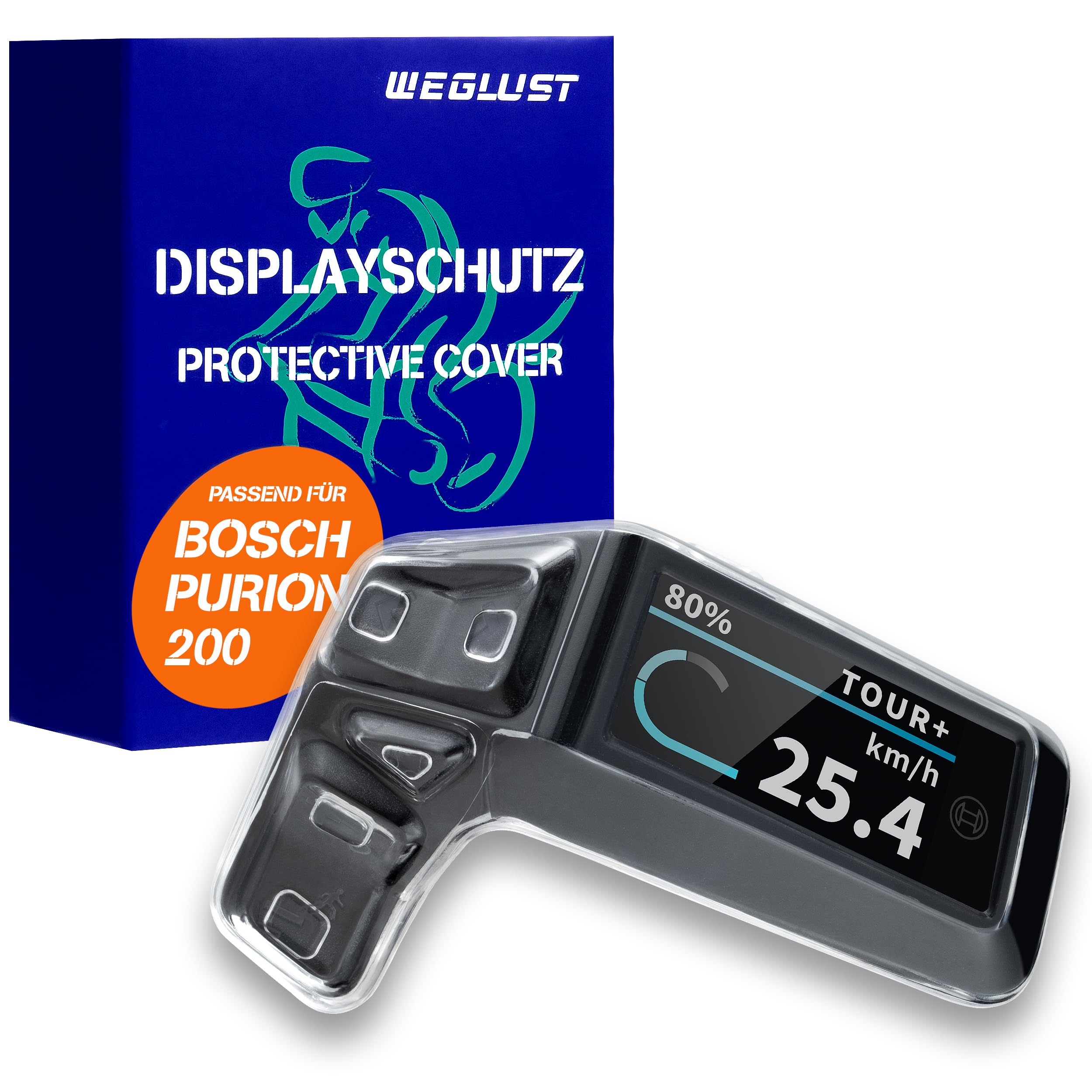i-LEFANTE Etui ochronne do Bosch Purion 200, osłona ekranu roweru elektrycznego, przezroczysta i wodoodporna, ochrona przed wstrząsami i zarysowaniami (zestaw 1 szt.)