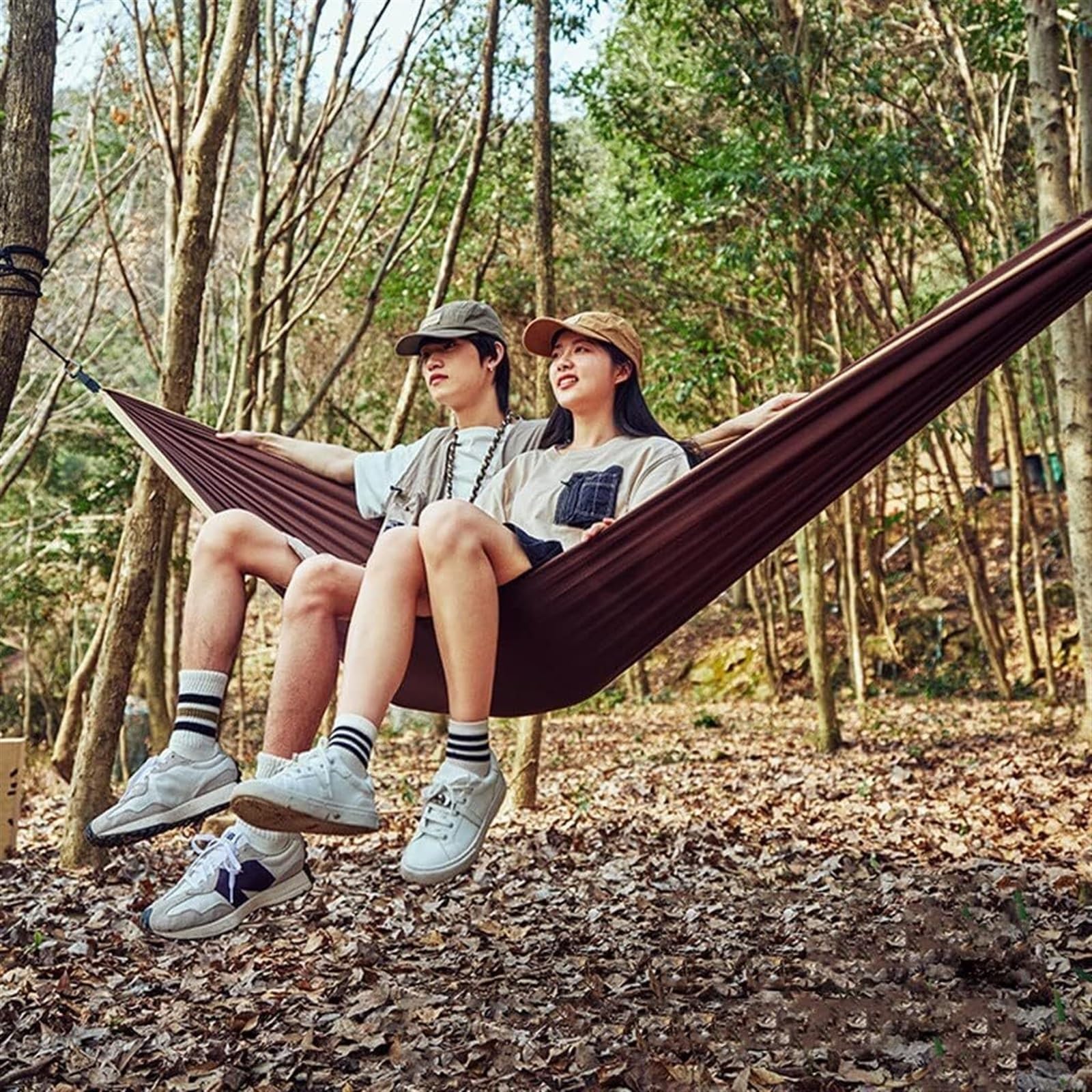 Amaca da campeggio con cinghie per alberi, leggero portatile 290x180 cm(B)
