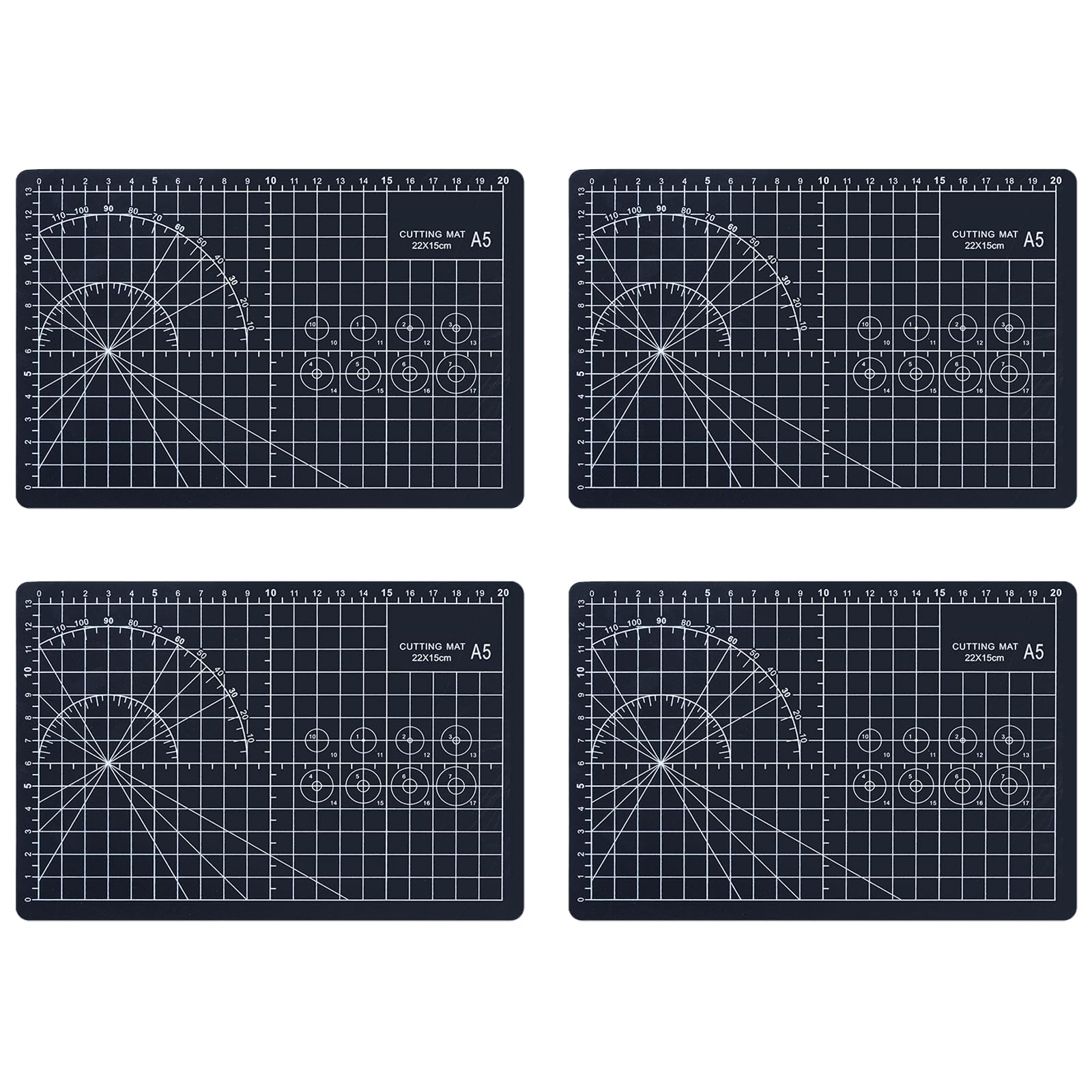Xjdzineq Healings Cutting Mats for Crafting and Sewing with Double Side Measurement Grids and Sturdy PVC Materials Nonslip Craft Cutting Surfaces